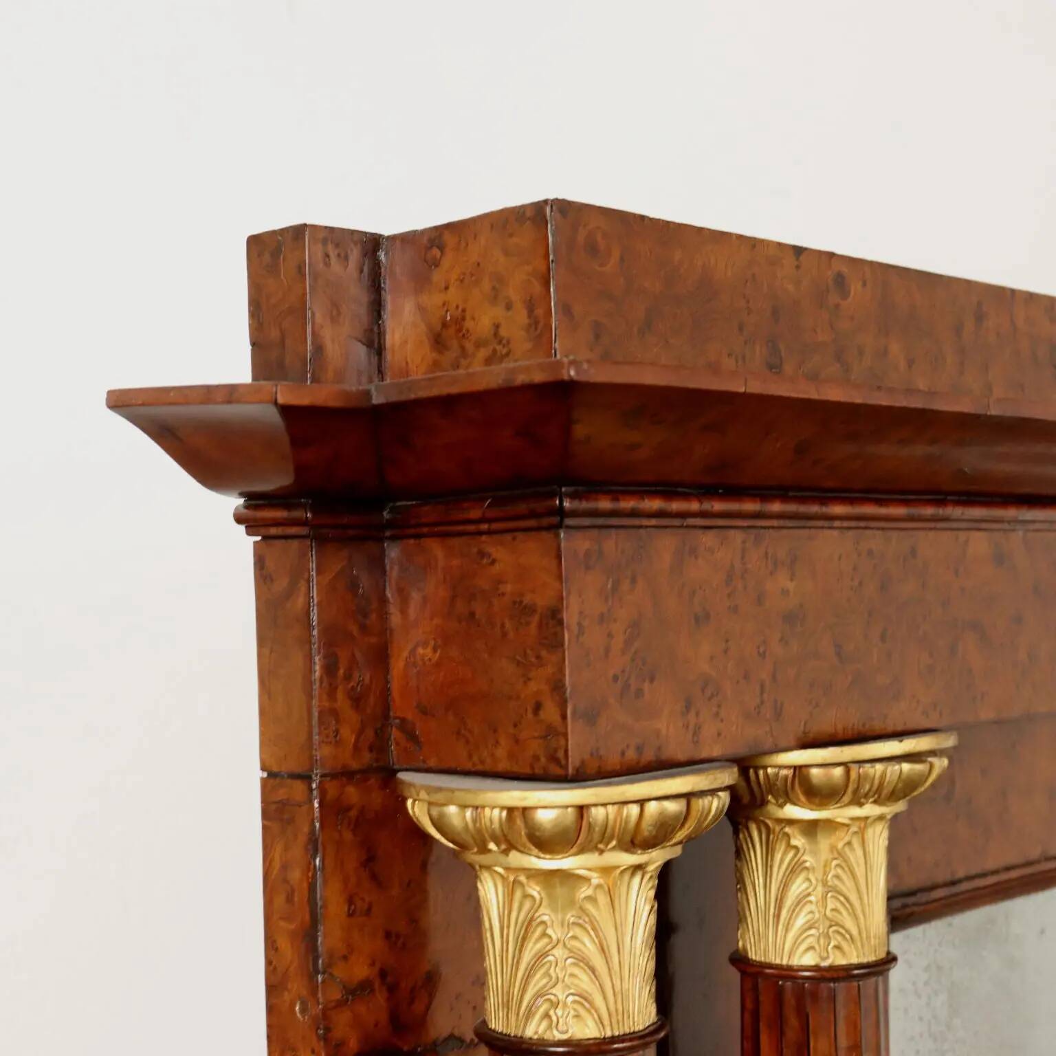 Cheminée ancienne Charles X Paolo Moschini '800 ébène orme