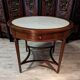 Round mahogany pedestal table Louis XVI