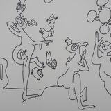 Roberto matta: joyful characters - original lithograph