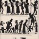 A drawing by Moloch with lamination (brilliant) issue period magazine 1885