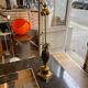 Palm lamp brass