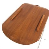Scandinavian teak trolley, "Amlinette" FM Produkt, Fredriksbergs Metalvarefabrik, Norway, 1960