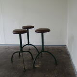 Ensemble de 3 tabourets industriels