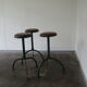 Ensemble de 3 tabourets industriels