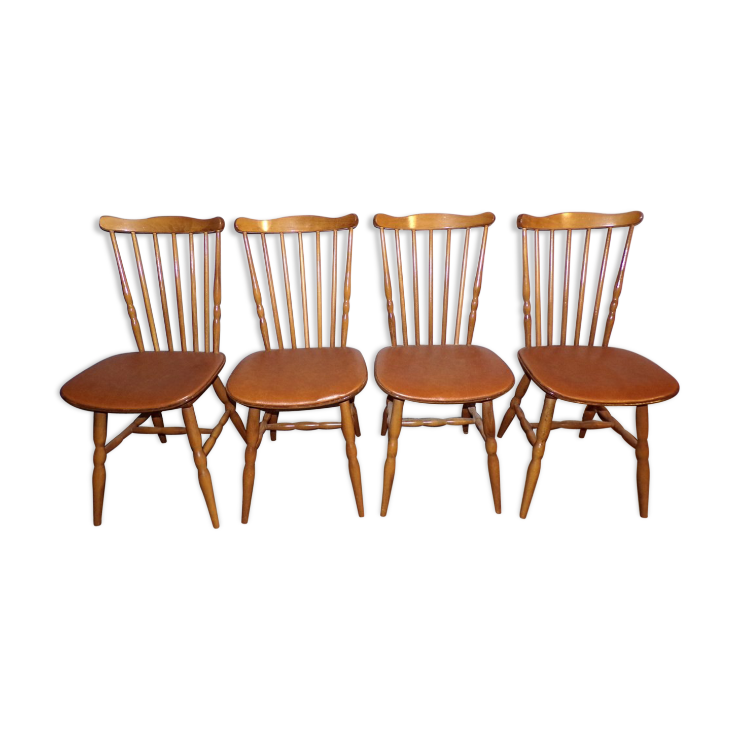Set of 4 Baumann chairs stamped