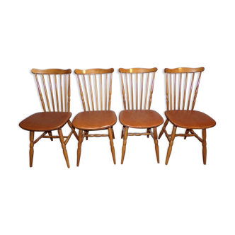 Set of 4 Baumann chairs stamped