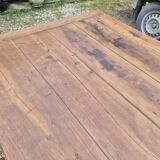Antique rustic farmhouse table in solid oak, 19th century