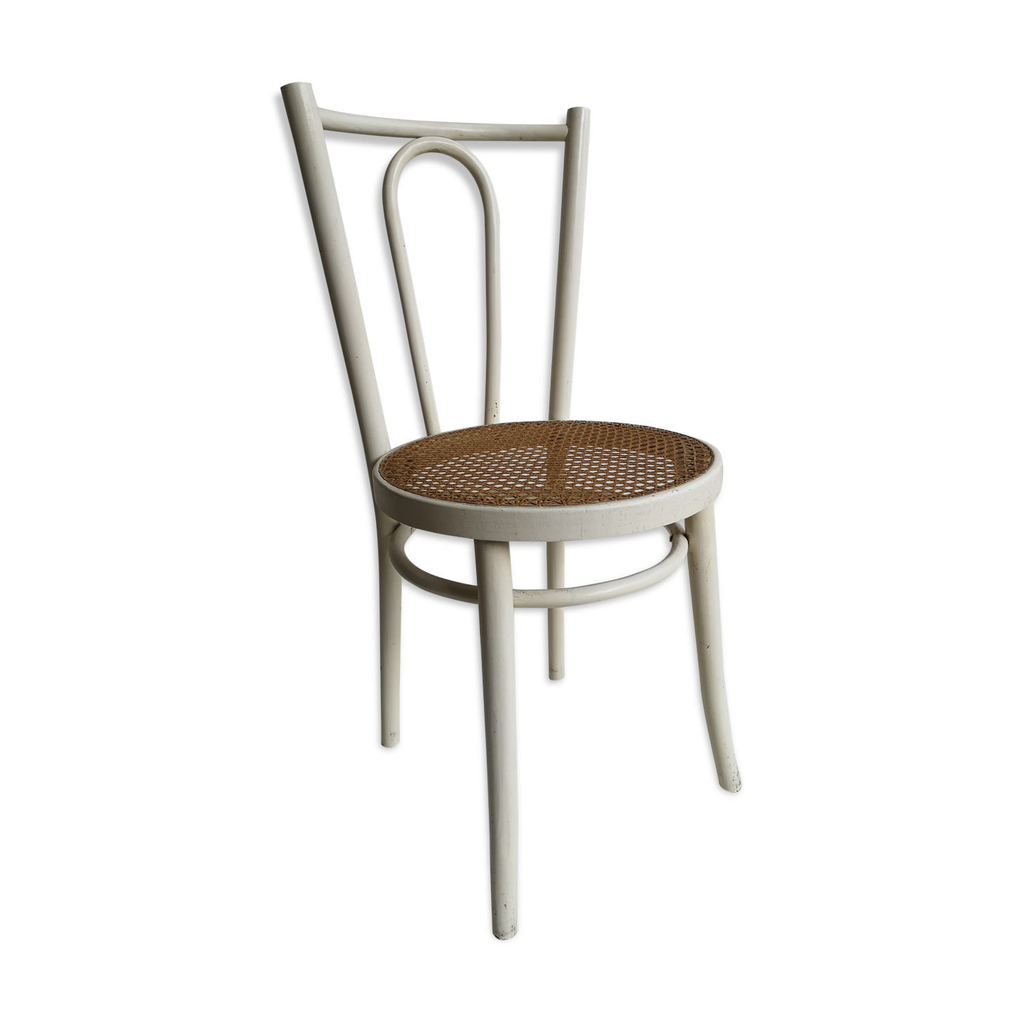 Chaise en bois et cannage