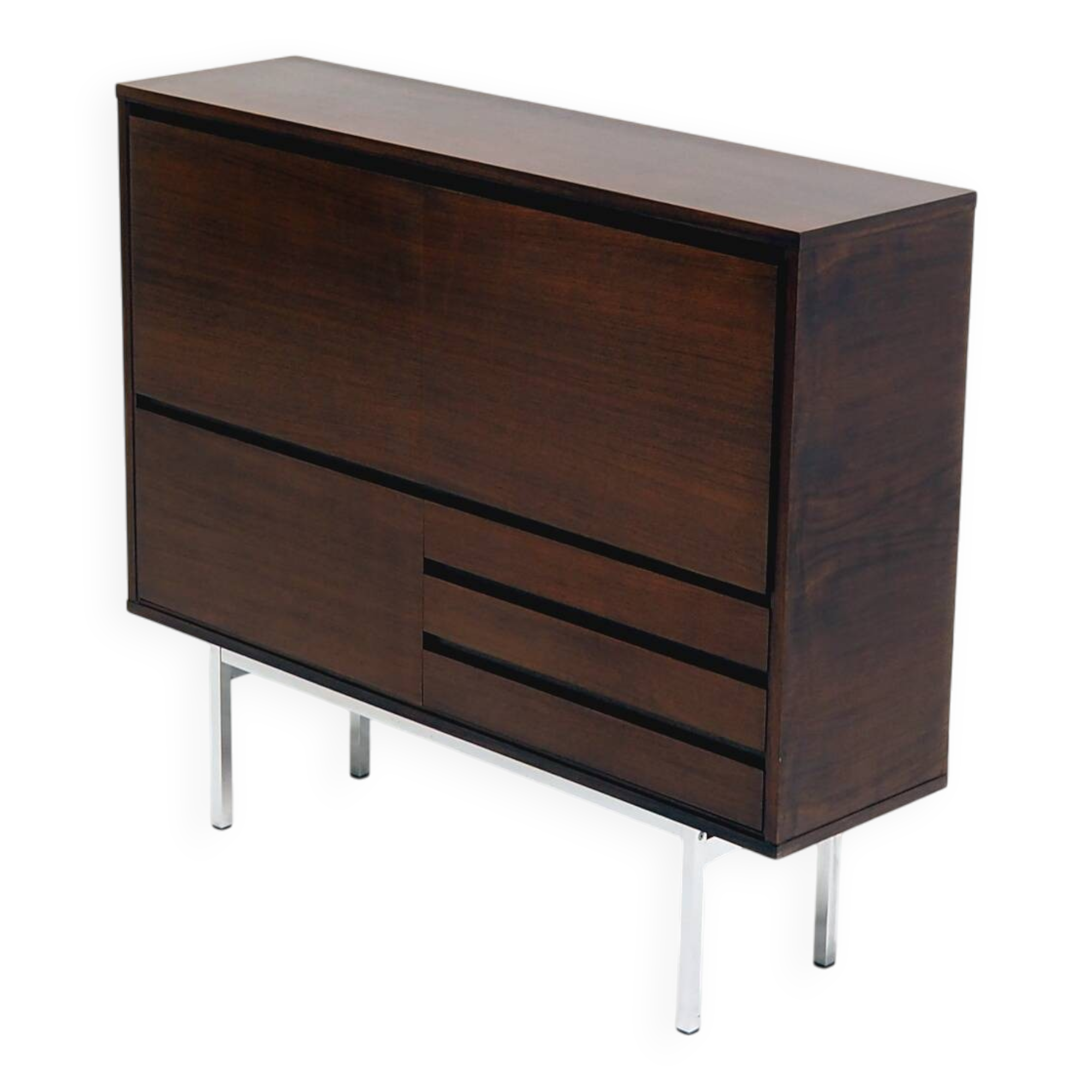 1960s Vintage Bar Cabinet in the Style of Alain Richard