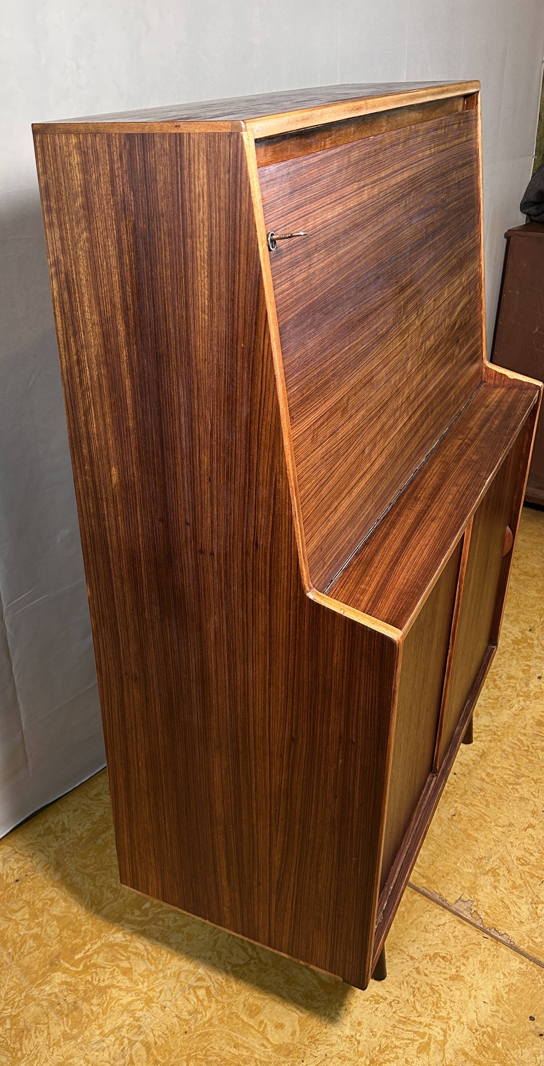 Mid century retro vintage teak bureau 1960