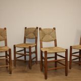 Série de 4 Chaises Charlotte Perriand Modèle "Bauche" Edition BCB