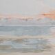 Camille COMBE : Reflets du crépuscule sur l’eau, aquarelle originale signée