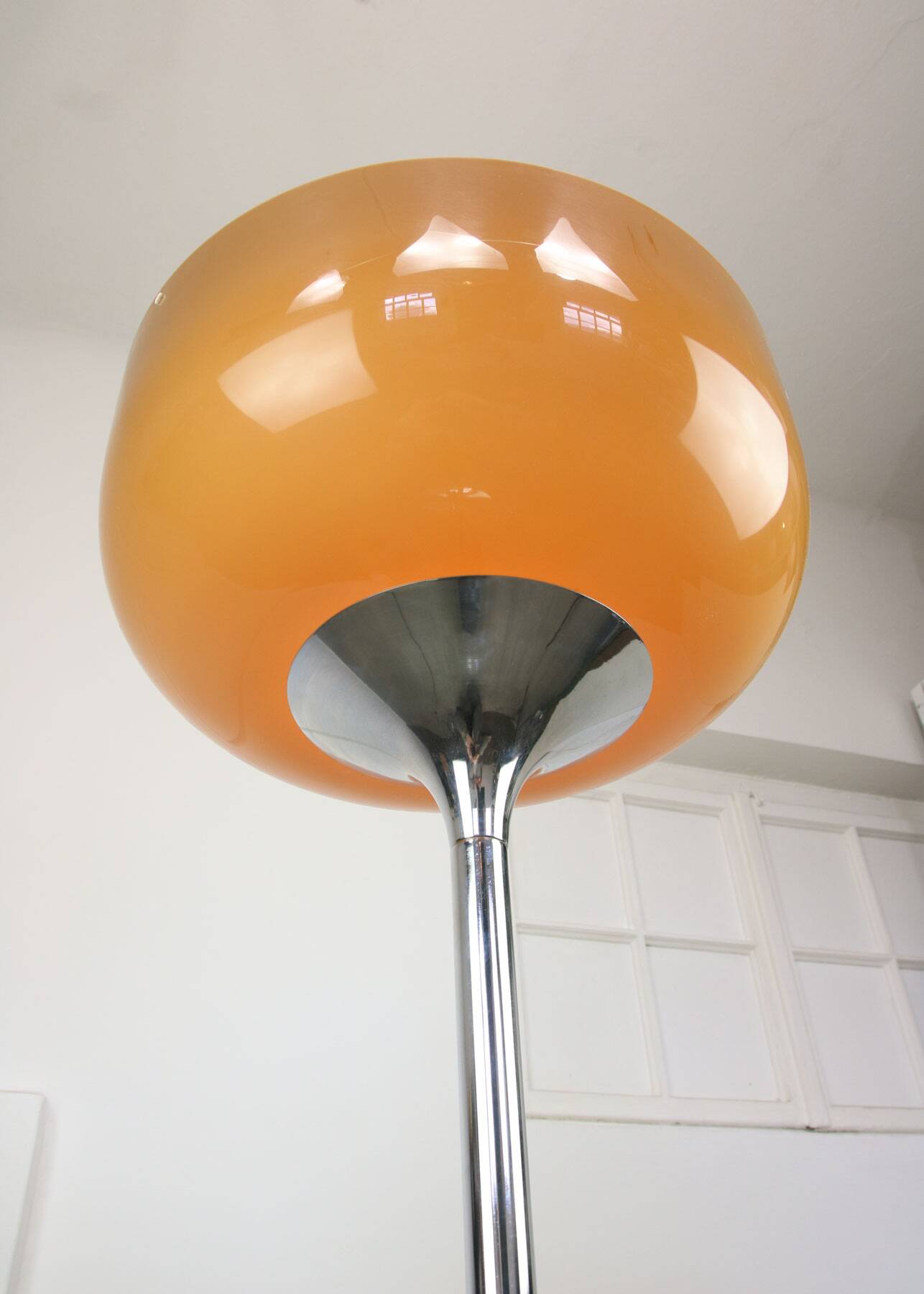 Big Brown Floor Lamp by Luigi Massoni for Guzzini, 1970s