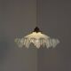 French Vintage 1930s Pale Blue Frilled Clichy Glass Lampshade Ceiling Light