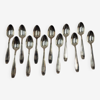 12 small silver-plated spoons