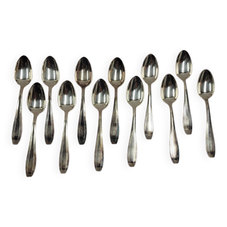 12 small silver-plated spoons