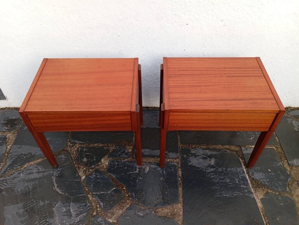 Pair of Scandinavian teak bedside tables