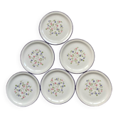 Assiettes dessert fleurs moulin des loups MDL