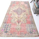 4x8 Rug For Living Room Pale Red Oriental Antique Vintage Rug, 128x248Cm