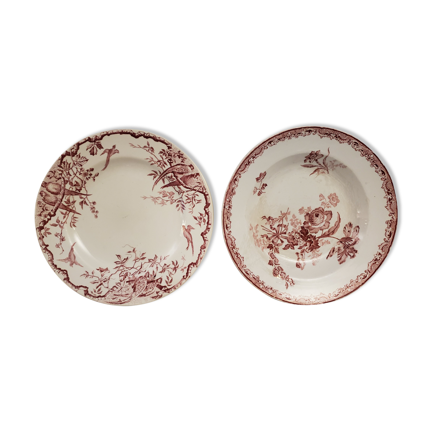 Pink ceramic plates