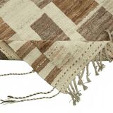 Handmade Turkish One of a Kind 228 cm x 312 cm Beige Wool Carpet