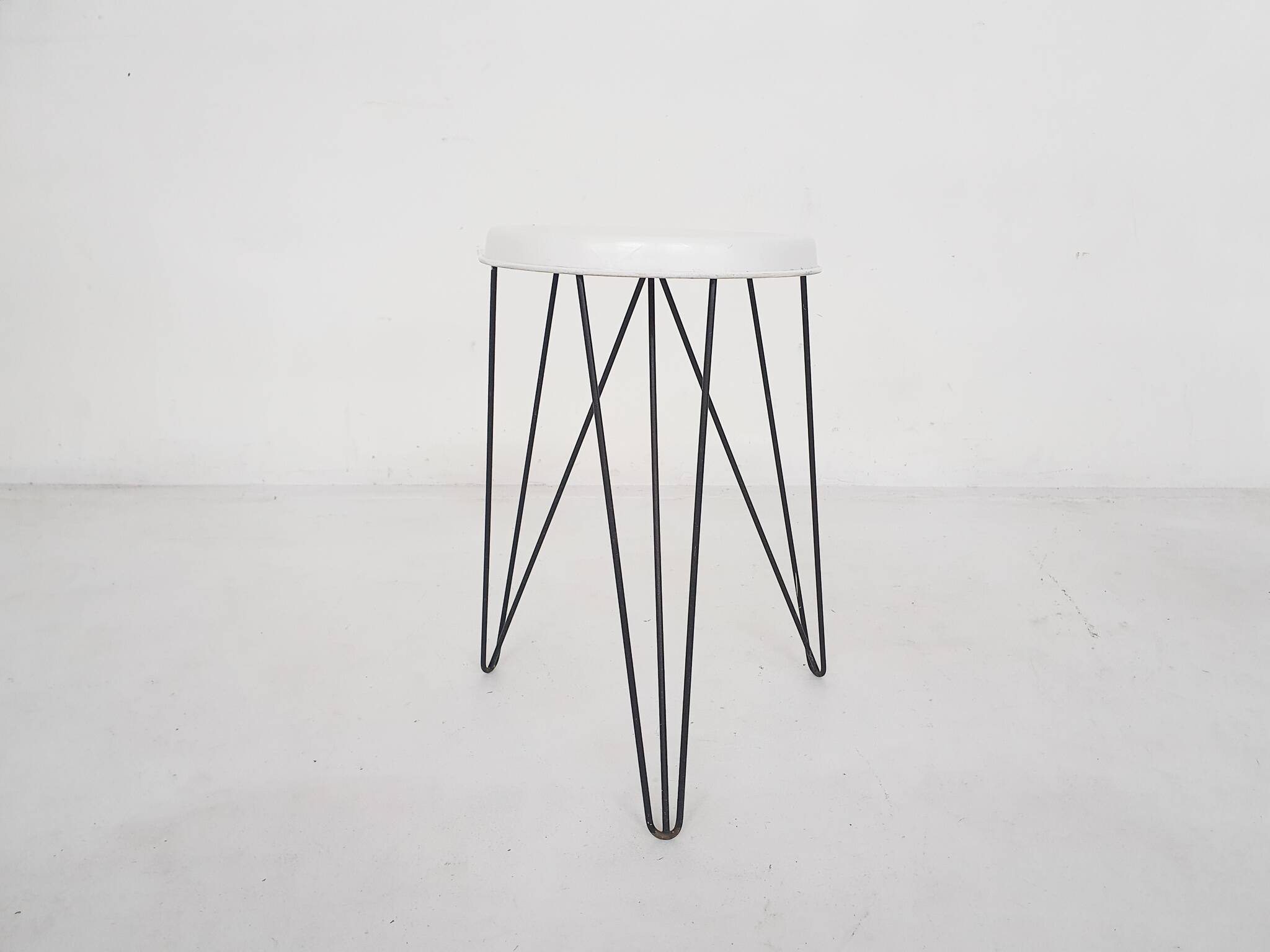 Tjerk Reijenga for Pilastro metal stool, The Netherlands 1966