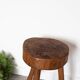 Brutalist wooden stool