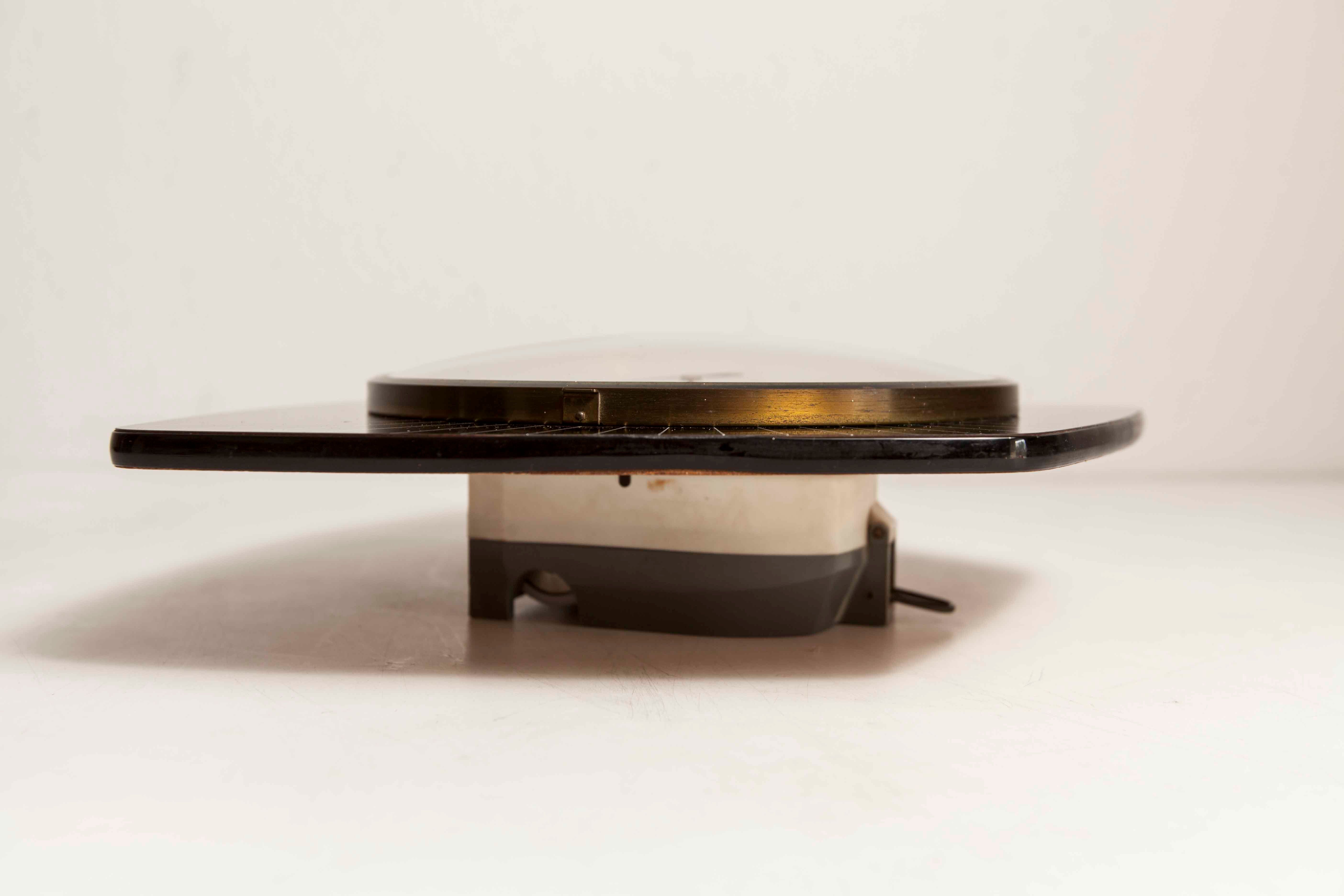 Asymmetrical wall clock 1960 Bayard formica
