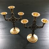 Pair of brass candlesticks
