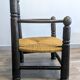 Véritable fauteuil bas style  Dudouyt en chêne, années 40