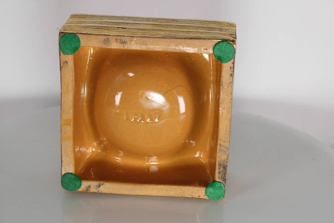 Bitossi gold pocket tray Italy 1970