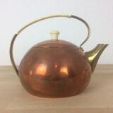 Copper and brass teapot Scandinavian style
