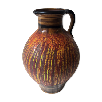 Saint Clement glazed ceramic 60s pitcher