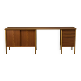 Scandinavian teak & oak desk-sideboard 1950s/60s