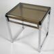 Table basse plexiglas et chrome - design 1970