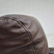 1970s, Danish swivel chair, original condition, brown furniture leather.