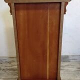 Pair of Louis Philippe style bedside tables in cherry wood.