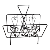 Black steel magazine holder