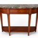 Console half-moon style Directoire/Louis XVI in cherry wood and marble.