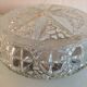 Structured glass round ceiling lamp vintage 60s-70s