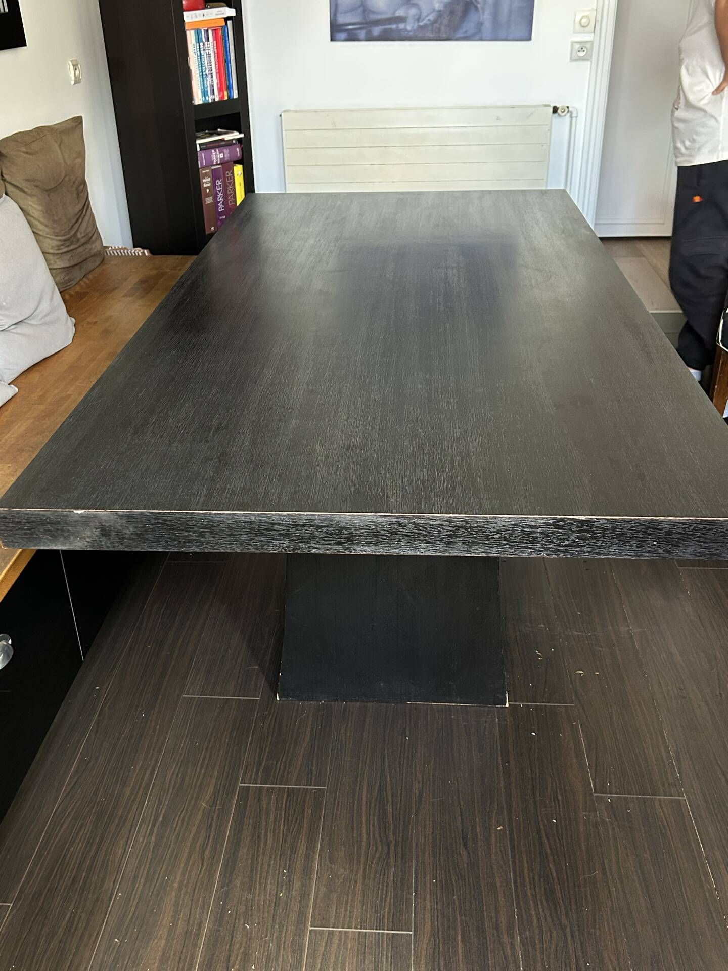 Table à manger Armani Casa - ginza- chêne noirci - 210x105cm