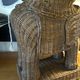 Rattan Elephant table in the style of Vivaï del Sud, Italy 1970