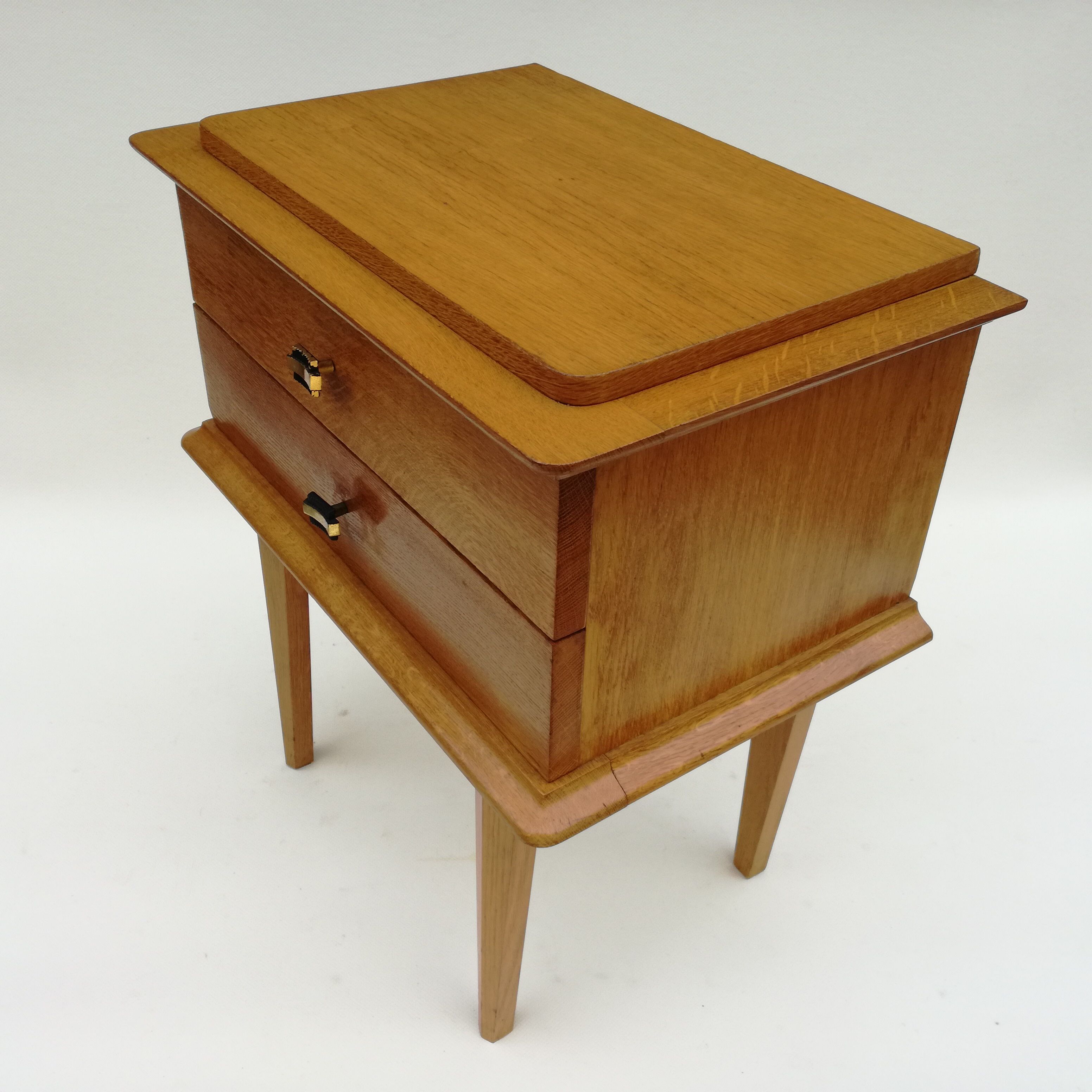 French wooden bedside 1950