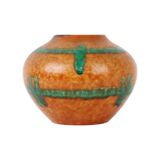 Orange and Turquoise Vase Jasba Keramik West Germany Pottery 111-12