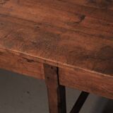 Large antique table in solid pine – France, around 1900