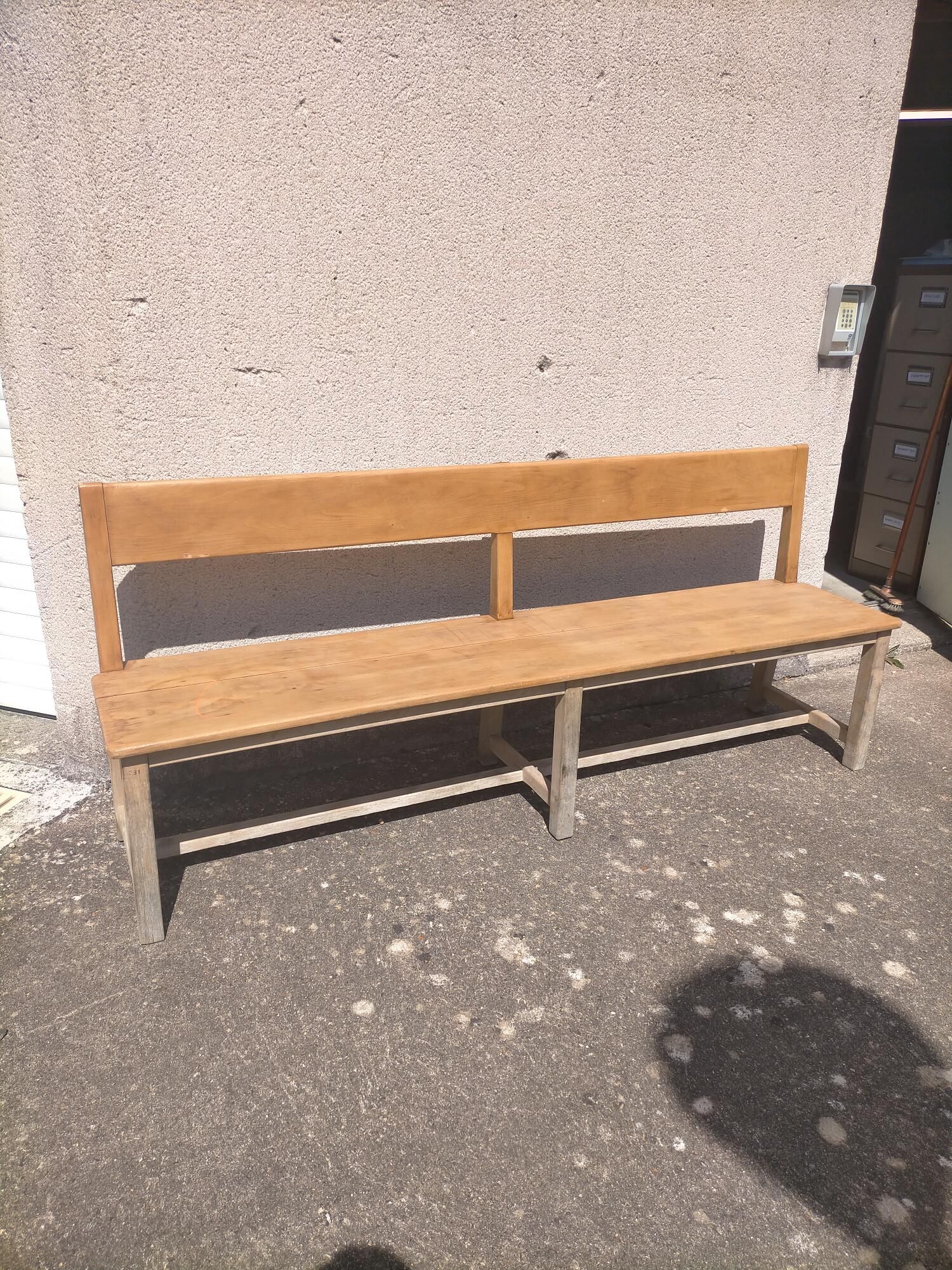 Vintage administration bench length 2m
