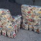 Pair of toad armchairs