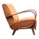 1930 Jindrich Halabala Bentwood Armchair in Rust Brown Velvet