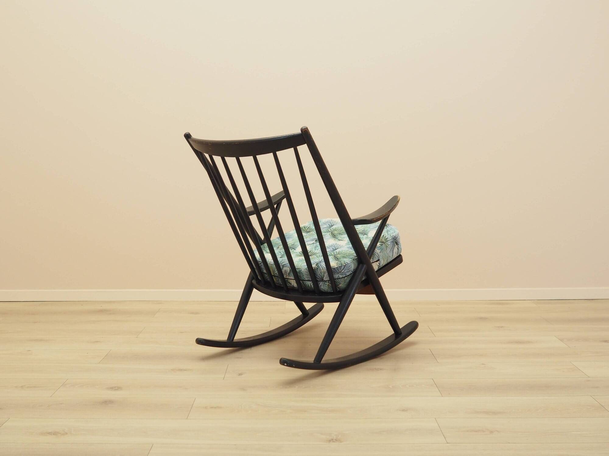 Reenskaug Rocking Chair for Bramin, Black Teak, 1960s