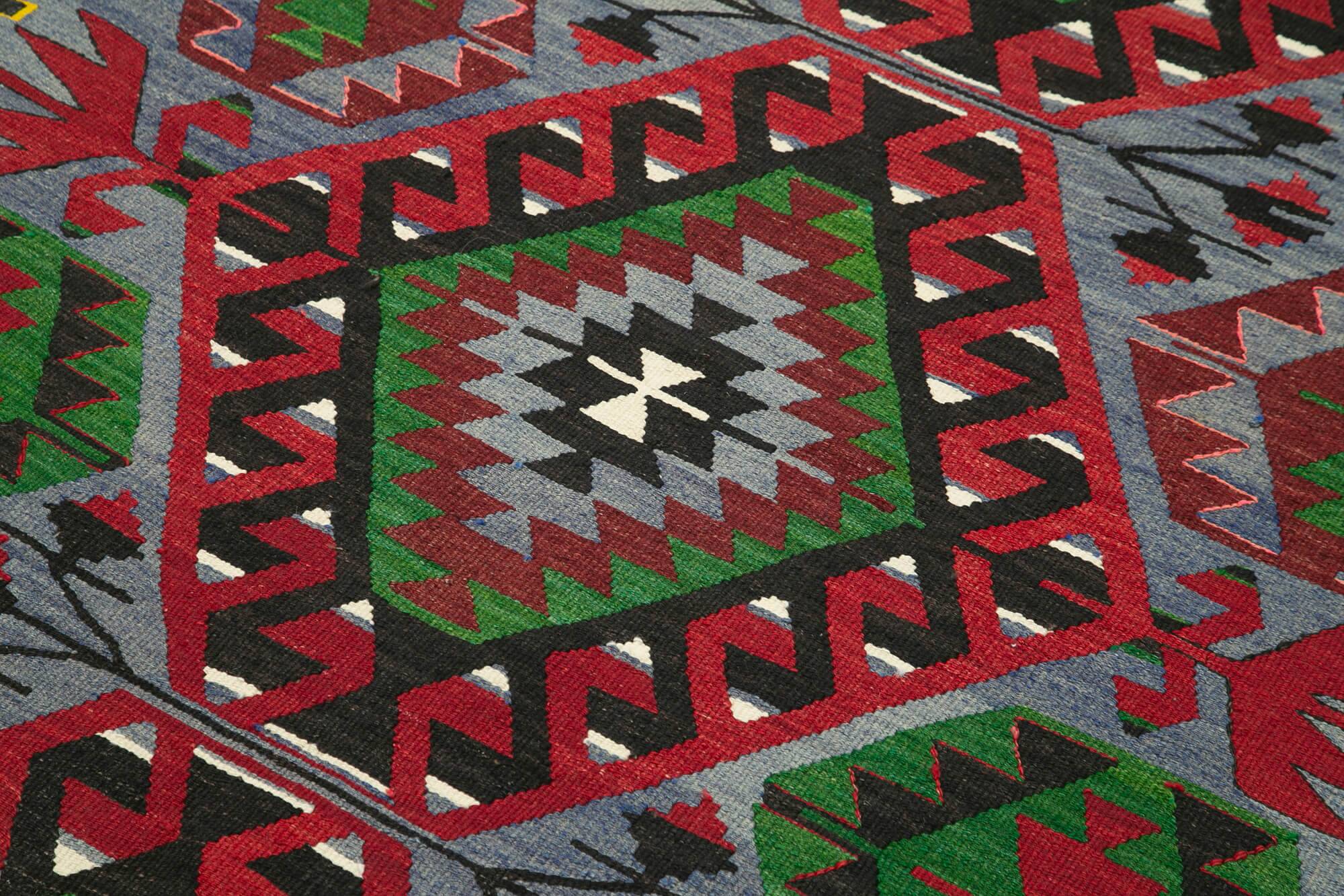 Turkish Handmade Vintage Anatolian Kilim 161 cm x 290 cm